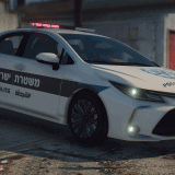 Toyota Corolla Add On Replace Fivem Ready Template Israeli Police Car Toyota